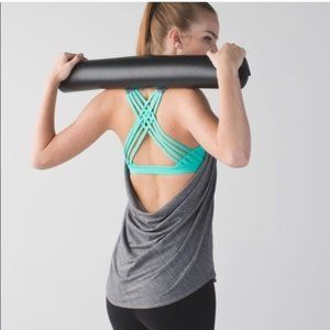 Lululemon Free To Be Wild Grey & Aqua Tank